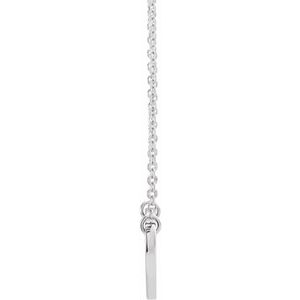 Sterling Silver Natural White Sapphire Engravable Heart 18" Necklace - BN & CO JEWELRY