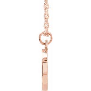14K Rose Peace Symbol 16-18" Necklace - BN & CO JEWELRY