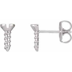 Sterling Silver Screw Earrings - BN & CO JEWELRY