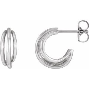 Sterling Silver Multi-Layer Hoop Earrings - BN & CO JEWELRY