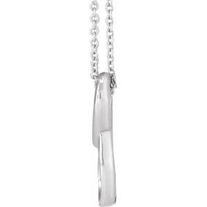 14K White Freeform 16-18" Necklace - BN & CO JEWELRY