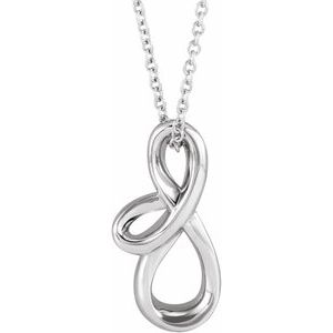 14K White Freeform 16-18" Necklace - BN & CO JEWELRY