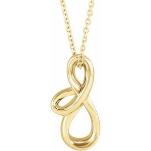 14K Yellow Freeform 16-18" Necklace - BN & CO JEWELRY