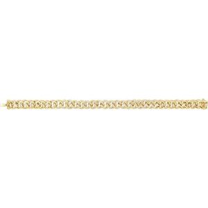 14K Yellow 3/4 CTW Natural Diamond Curb 7" Bracelet - BN & CO JEWELRY