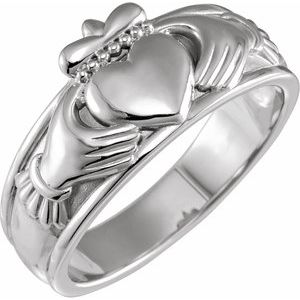 Sterling Silver Claddagh Band - BN & CO JEWELRY