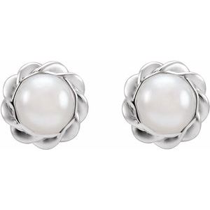 Sterling Silver Cultured White Freshwater Pearl Rope Earrings - BN & CO JEWELRY