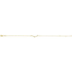 14K Yellow .06 CTW Natural Diamond Branch Bar 6 1/2-7 1/2" Bracelet - BN & CO JEWELRY