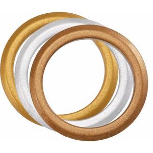 Set of 3 Metallic-Colored Comfort-Fit Silicone Bands Size 7 - BN & CO JEWELRY