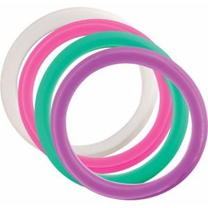 Set of 4 Pastel-Colored Comfort-Fit Silicone Bands Size 8 - BN & CO JEWELRY