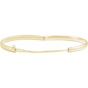 14K Yellow Baby Bangle 5 1/2" Bracelet - BN & CO JEWELRY