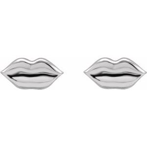 Sterling Silver Lip Earrings - BN & CO JEWELRY