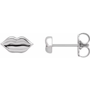 Sterling Silver Lip Earrings - BN & CO JEWELRY