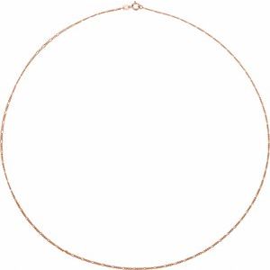14K Rose 1.28 mm Concave Figaro 18" Chain - BN & CO JEWELRY