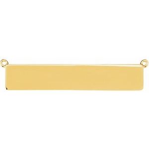 18K Yellow Vermeil Engravable Bar 17.5" Necklace - BN & CO JEWELRY