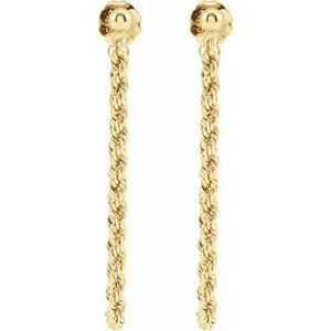 14K Yellow Rope Chain Earrings - BN & CO JEWELRY