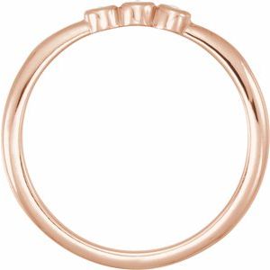 14K Rose .06 CTW Rose-Cut Natural Diamond Stackable Ring - BN & CO JEWELRY