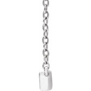 14K White 3/8 CTW Lab-Grown Diamond 16-18" Necklace - BN & CO JEWELRY