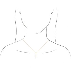 Sterling Silver Cultured White Freshwater Pearl Cross Pendant - BN & CO JEWELRY