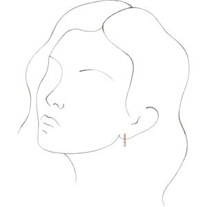 14K Rose Cultured Seed Pearl Hoop Earrings - BN & CO JEWELRY