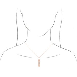 Sterling Silver .0075 CTW Natural Diamond Moon Phase Bar 16-18" Necklace - BN & CO JEWELRY