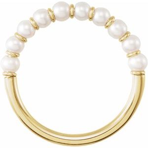 14K Yellow Cultured Freshwater Pearl Ring Size 5 - BN & CO JEWELRY