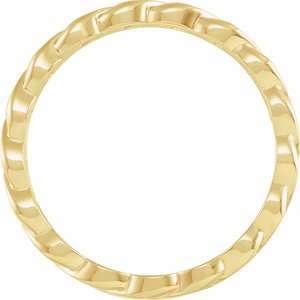 14K Yellow 6.5 mm Chain Link Wedding Band Size 12 - BN & CO JEWELRY