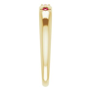 14K Yellow Natural Ruby Stackable Ring - BN & CO JEWELRY
