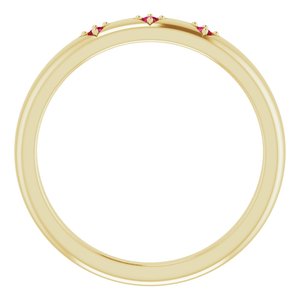 14K Yellow Natural Ruby Stackable Ring - BN & CO JEWELRY