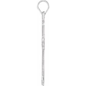 14K White 21x15 mm Cross Pendant - BN & CO JEWELRY