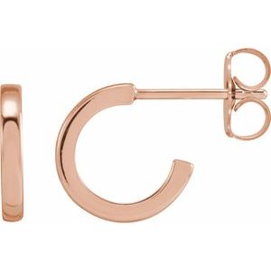 14K Rose Hoop Earrings - BN & CO JEWELRY