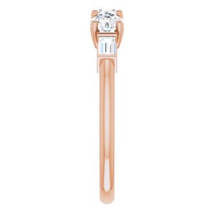 14K Rose 9/10 CTW Natural Diamond Three-Stone Anniversary Band - BN & CO JEWELRY