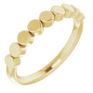 14K Yellow Geometric Stackable Ring - BN & CO JEWELRY