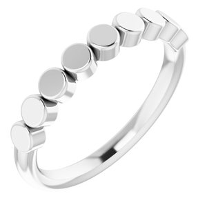 14K White Geometric Stackable Ring - BN & CO JEWELRY