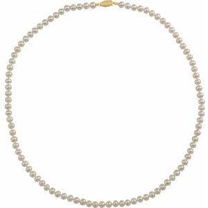 14K Yellow Cultured Freshwater Pearl 18" Strand - BN & CO JEWELRY