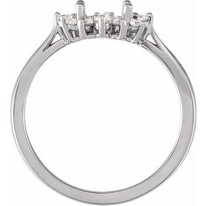 14K White 6 mm Round 1/4 CTW Rose-Cut Natural Diamond Engagement Ring - BN & CO JEWELRY