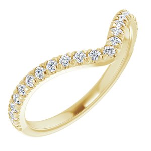 14K Yellow 1/3 CTW Natural Diamond Contour French-Set Band - BN & CO JEWELRY