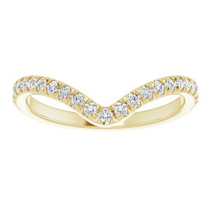 14K Yellow 1/3 CTW Natural Diamond Contour French-Set Band - BN & CO JEWELRY