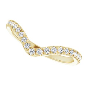 14K Yellow 1/3 CTW Natural Diamond Contour French-Set Band - BN & CO JEWELRY