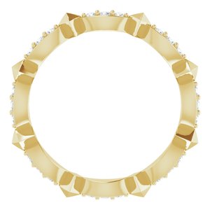 14K Yellow 1/4 CTW Natural Diamond Eternity Band Size 7 - BN & CO JEWELRY