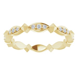 14K Yellow 1/4 CTW Natural Diamond Eternity Band Size 7 - BN & CO JEWELRY