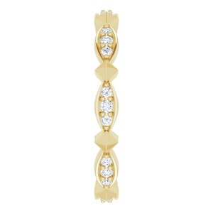 14K Yellow 1/4 CTW Natural Diamond Eternity Band Size 7 - BN & CO JEWELRY