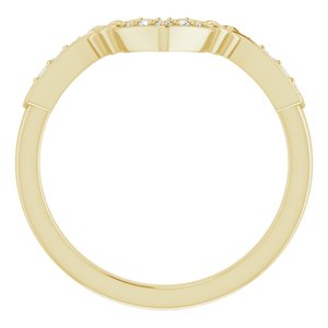 14K Yellow .08 CTW Natural Diamond Celtic-Inspired Contour Band - BN & CO JEWELRY