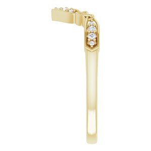 14K Yellow .08 CTW Natural Diamond Celtic-Inspired Contour Band - BN & CO JEWELRY