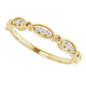 14K Yellow .06 CTW Natural Diamond Anniversary Band - BN & CO JEWELRY