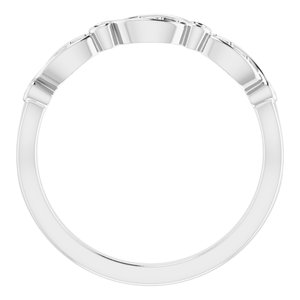 14K White .06 CTW Natural Diamond Anniversary Band - BN & CO JEWELRY