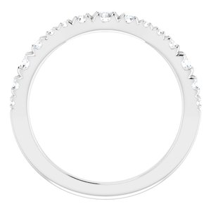 14K White 1/3 CTW Natural Diamond French Set Anniversary Band - BN & CO JEWELRY