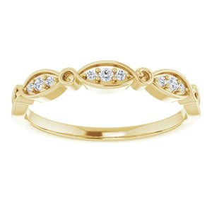 14K Yellow .06 CTW Natural Diamond Anniversary Band - BN & CO JEWELRY