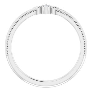 14K White .015 CT Diamond Matching Band - BN & CO JEWELRY