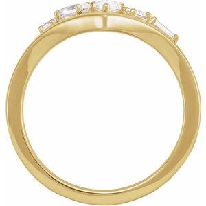 14K Yellow 1/2 CTW Lab-Grown Diamond V Ring - BN & CO JEWELRY