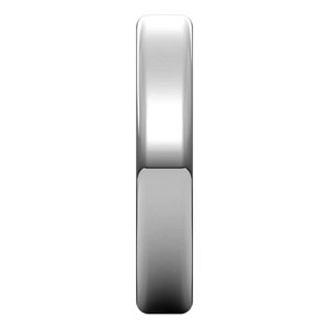 10K White 4 mm Flat Comfort Fit Round Edge Band Size 11 - BN & CO JEWELRY